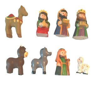 8 Extra Additions to Small Nativity Kings Shepherd Animals Camel Lamb Donkey